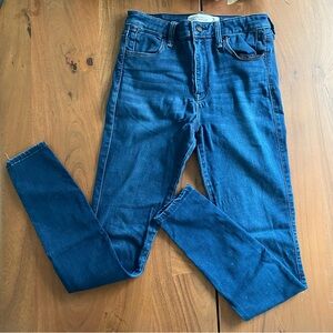 American Eagle Womens Jeans Sateen Ultra Skinny High Rise Soft Denim Blue Size 2